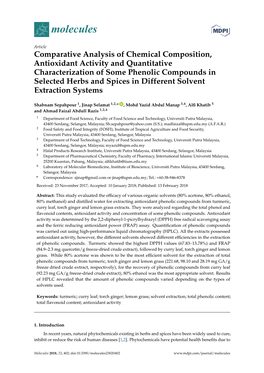 Comparative Analysis of Chemical Composition, Antioxidant Activity