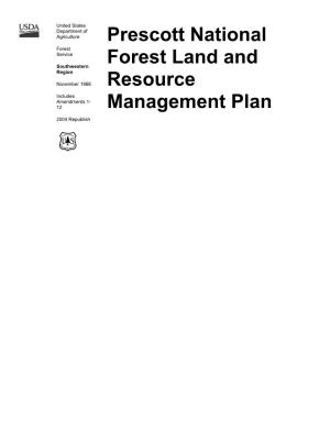 Prescott National Forest Land and Resource Management Plan I Contents