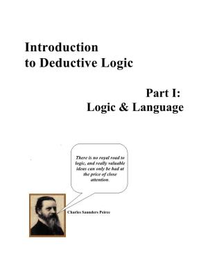 Introduction to Deductive Logic