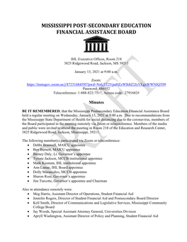 Mississippi Post-Secondary Education Financial Assistance Board