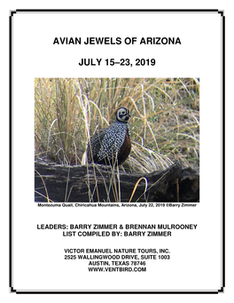 Avian Jewels of Arizona