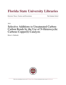 Selective Additions to Unsaturated Carbon-Carbon Bonds by the Use