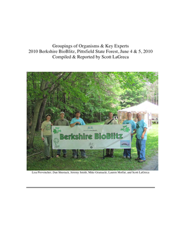 Berkshire Bioblitz 2010 Report