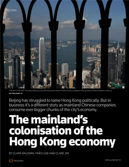 The Mainland's Colonisation of the Hong Kong Economy