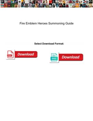 Fire Emblem Heroes Summoning Guide