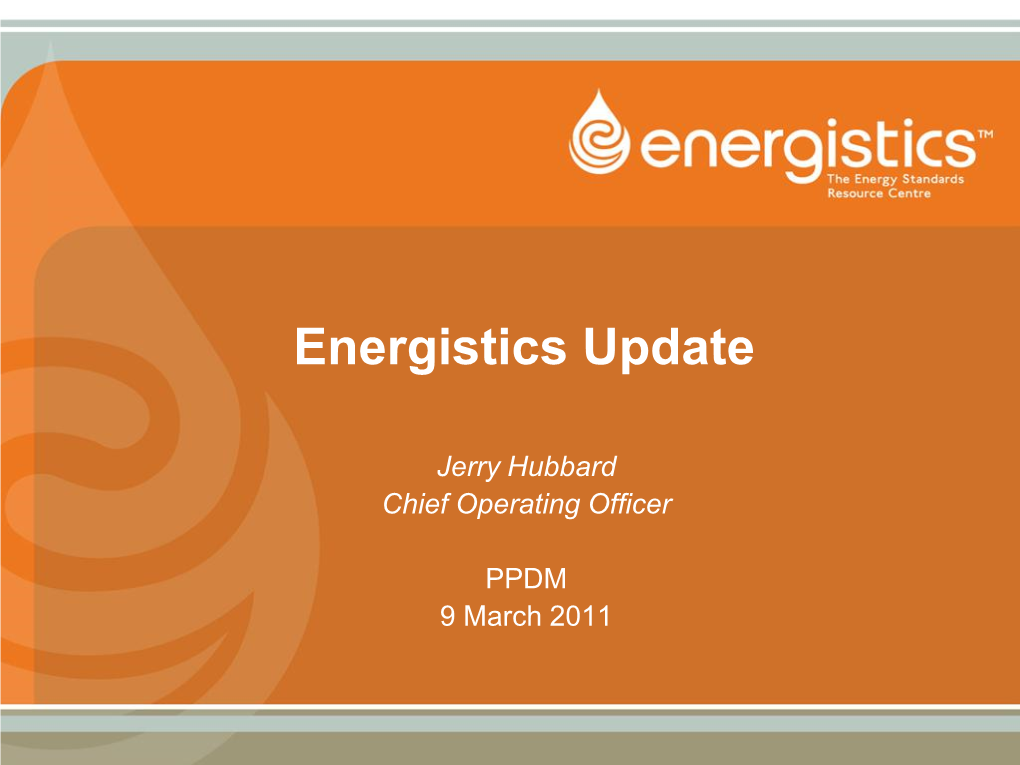 Energistics Update