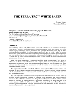 The Terra Trc Tm White Paper