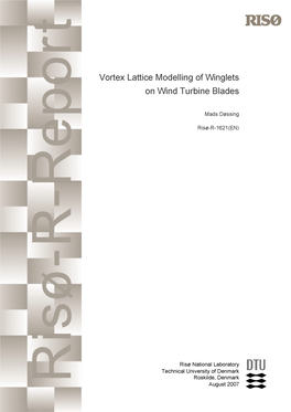 Vortex Lattice Modelling of Winglets on Wind Turbine Blades