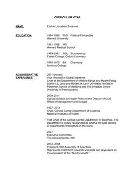 Curriculum Vitae