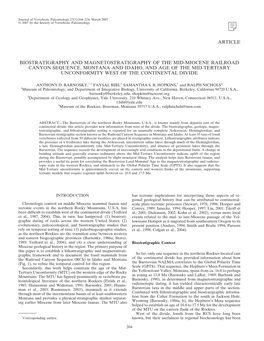 Article Biostratigraphy and Magnetostratigraphy Of