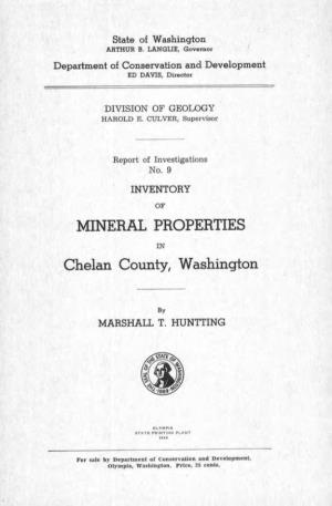 MINERAL PROPERTIES Chelan County, Washington