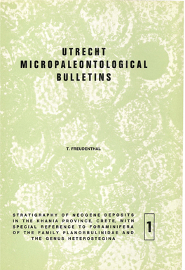 Utrecht Micropaleontological Bulletins