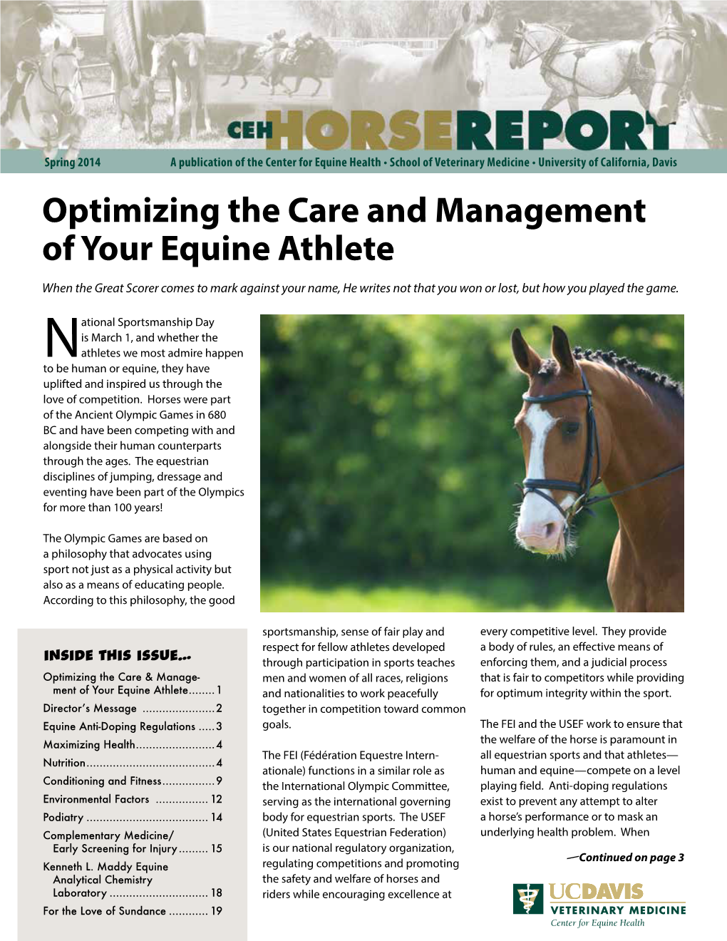 Optimizing the Care and Management of Your Equine Athlete
