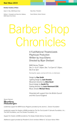 Barber Shop Chronicles a Fuel/National Theatre/Leeds Playhouse Production Written by Inua Ellams Directed by Bijan Sheibani