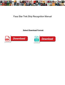 Fasa Star Trek Ship Recognition Manual