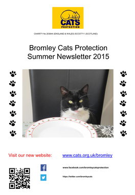 Bromley Cats Protection Summer Newsletter 2015