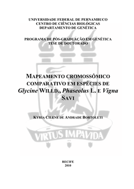 Bortoleti KCA. Mapeamento Cromossômico Comparativo Em