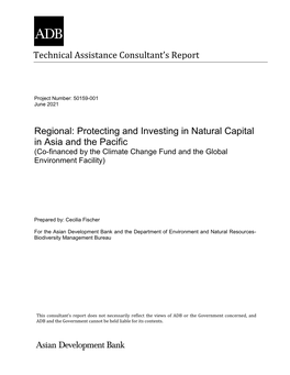 Regional: Protecting and Investing in Natural Capital in Asia and the Pacific (Co-Financed by the Climate Change Fund and the Global Environment Facility)