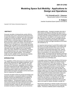 Modeling Space Suit Mobility: Applications to Design and Operations