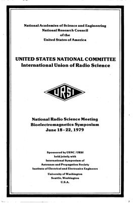 UNITED STATES NATIONAL COMMITTEE International Union of Radio Science