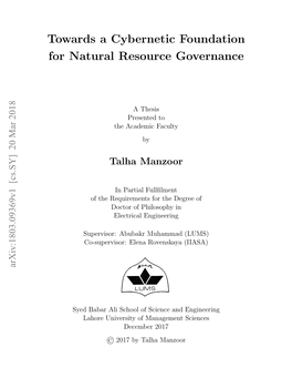 Towards a Cybernetic Foundation for Natural Resource Governance