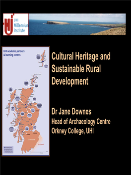 Cultural Heritage and Sustainable Rural Development