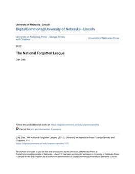 The National Forgotten League