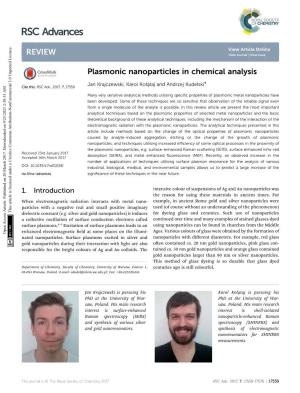 Plasmonic Nanoparticles in Chemical Analysis