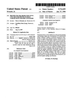 United States Patent (19) 11 Patent Number: 5,711,839 Dronzek, Jr