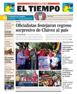 Oficialistas Festejaron Regreso Sorpresivo De Chávez Al País