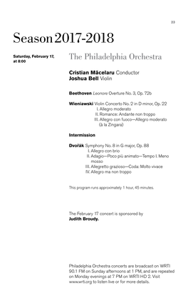 Program Notes | Joshua Bell and Cristi