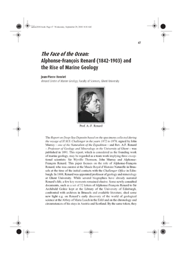 Alphonse-François Renard (1842-1903) and the Rise of Marine Geology