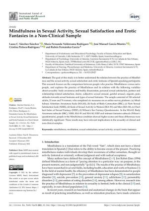 Mindfulness in Sexual Activity, Sexual Satisfaction and Erotic Fantasies in a Non-Clinical Sample