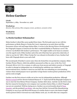 Helen Gardner
