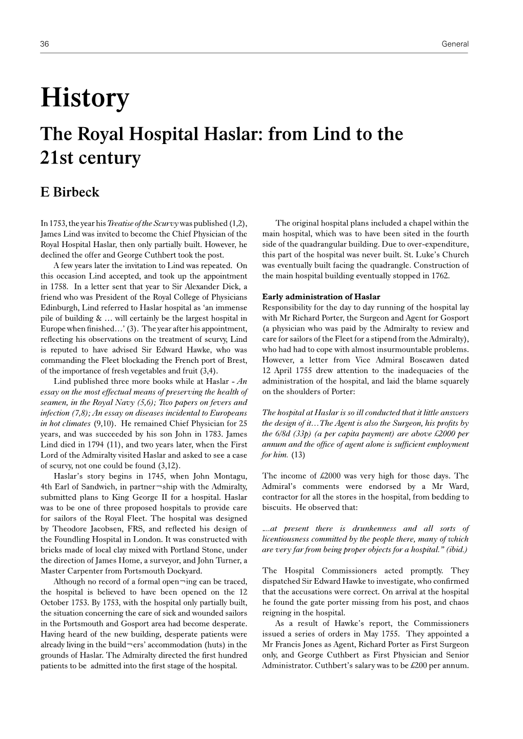 The Royal Hospital Haslar: from Lind to the 21St Century