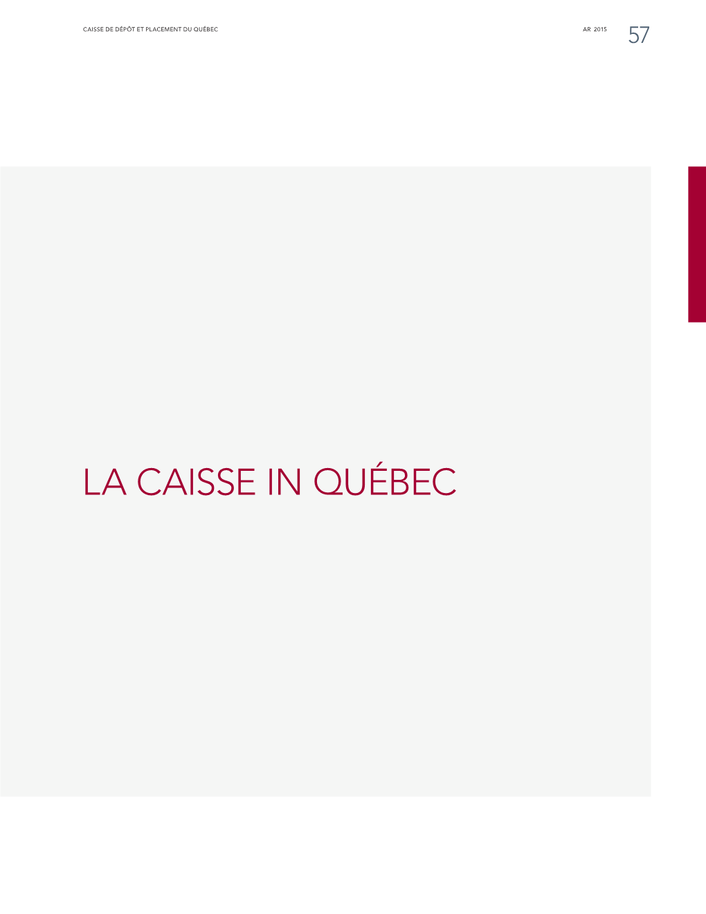 La Caisse in Québec