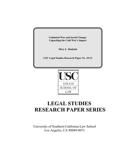 Legal Studies Research Paper Series