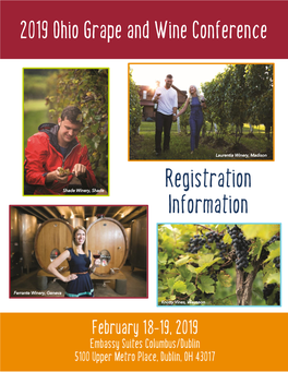 The 2019 Ohio Grape and Wine Conference Registration