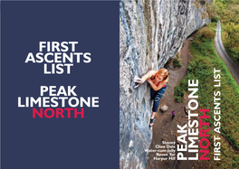 First Ascents – Peak Limestone North