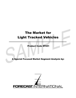 The Market for Light Tracked Vehicles