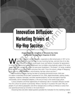 Innovation Diffusion: Marketing Drivers of Hip-Hop Success