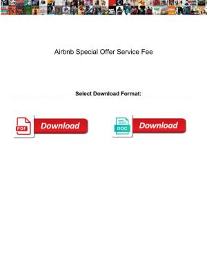 Airbnb Special Offer Service Fee