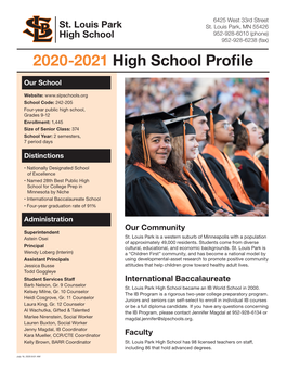 2020-2021 High School Profile