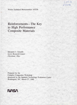 Reinforcements—The Key to High Performance Composite Materials