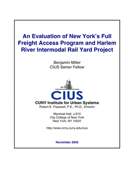 An Evaluation of New York's Full Freight Access Program And