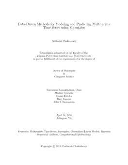 Data-Driven Methods for Modeling and Predicting Multivariate Time Series Using Surrogates