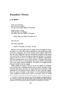 Turandot's Victory