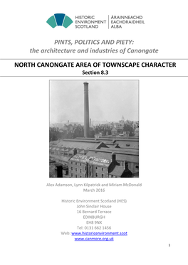 PINTS, POLITICS and PIETY: the Architecture and Industries of Canongate