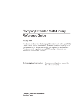 CXML Reference Guide Is the Complete Reference Manual for CXML