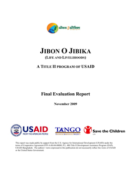 Jibon O Jibika (Life and Livelihoods)